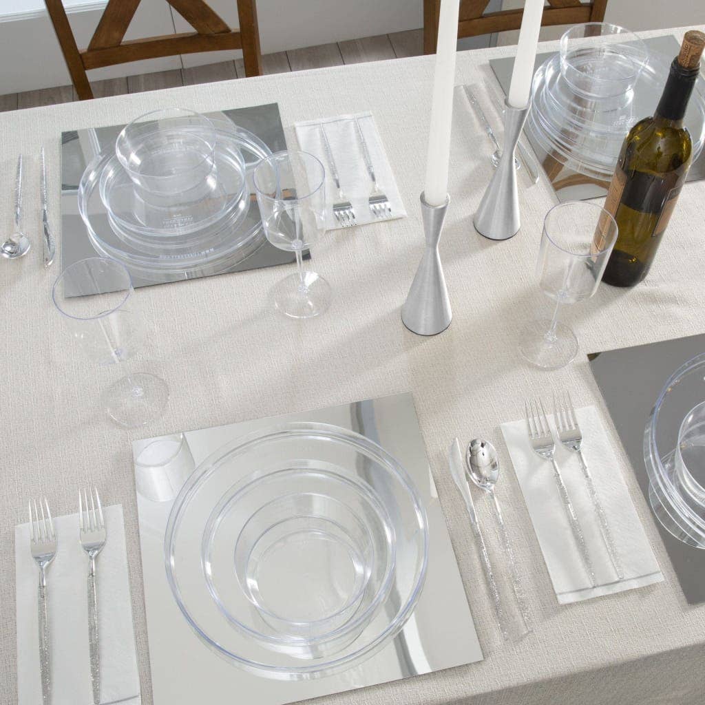Round Clear Walled Plastic Plates - 10pk (2 sizes available)