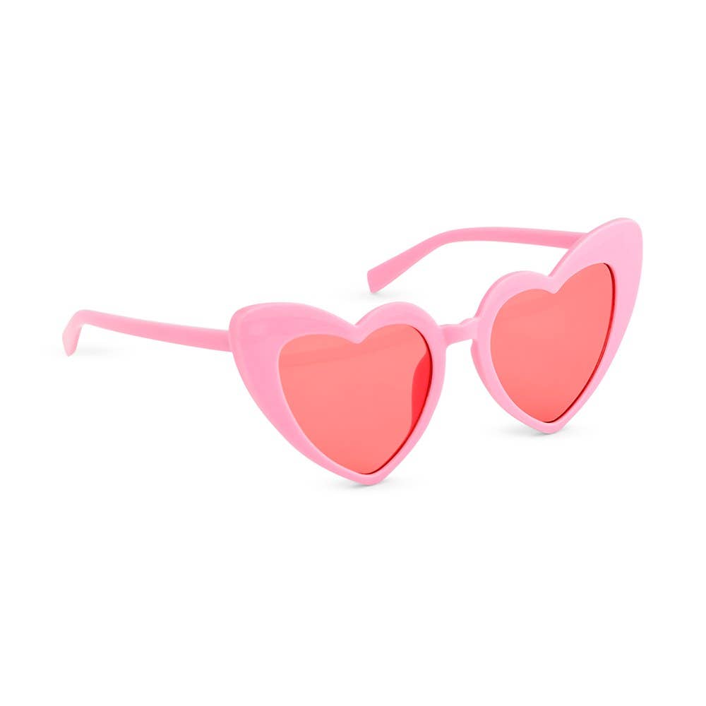 Women’s Pink Heart Shaped Novelty Sunglasses