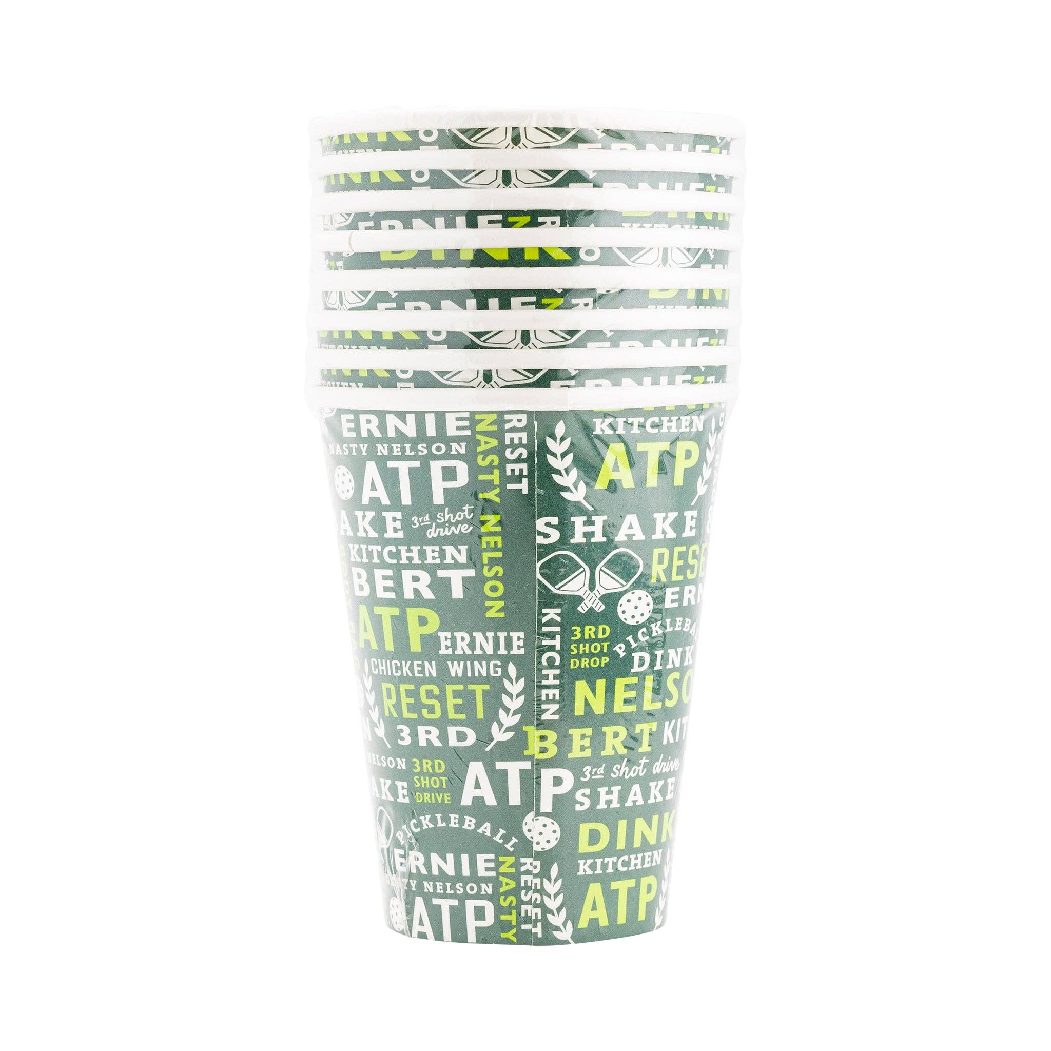 Pickleball Party 12 oz Paper Cups - 8pk
