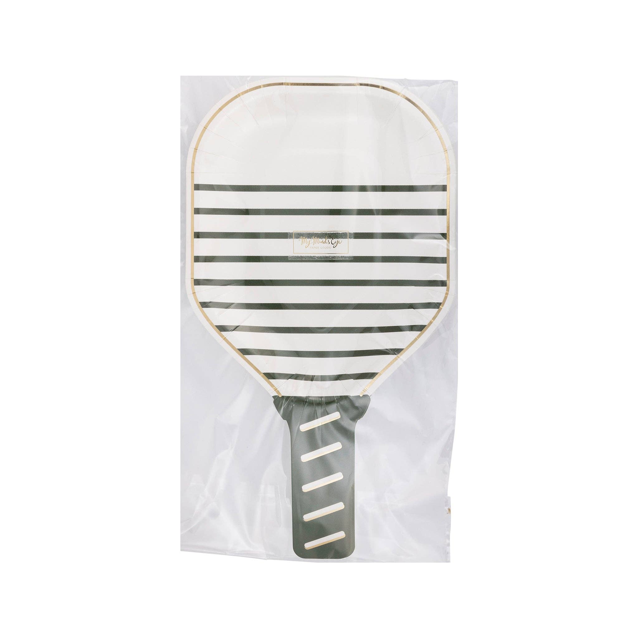 Pickleball Party White Paddle Plates