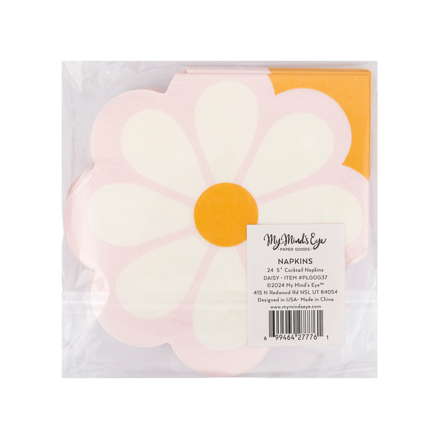 Disco Party Daisy Shaped Cocktail Napkins - 24pk