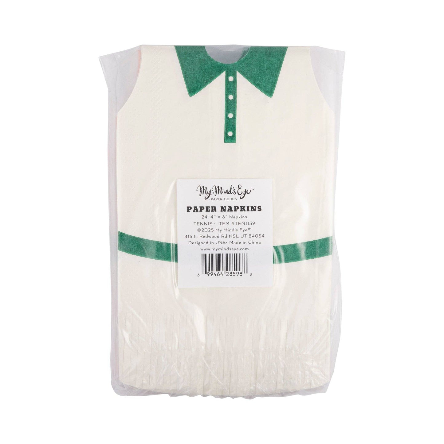 Tennis Dress Fringed Napkin Set - 24pk