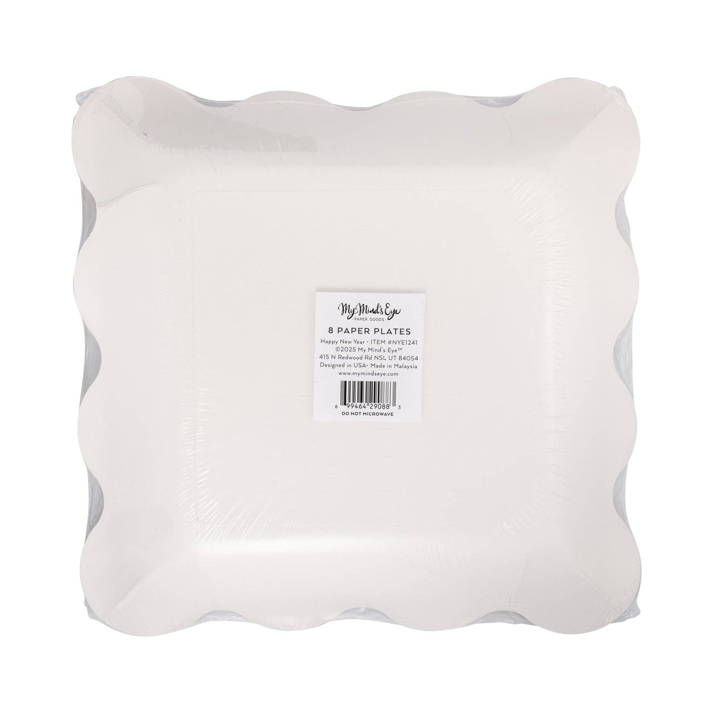 Gold Happy New Year Embossed Plates - 8pk