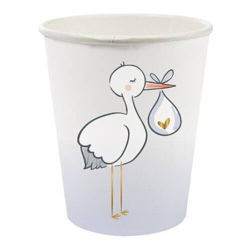 Baby Shower Stork 8oz Paper Cups - 8pk
