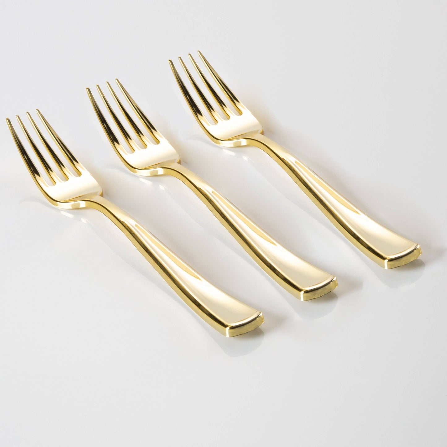 Classic Design Gold Plastic Forks - 20pk