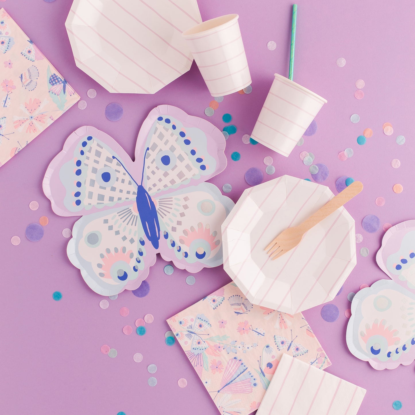 Flutter Butterfly Large Party Napkins - 16pk