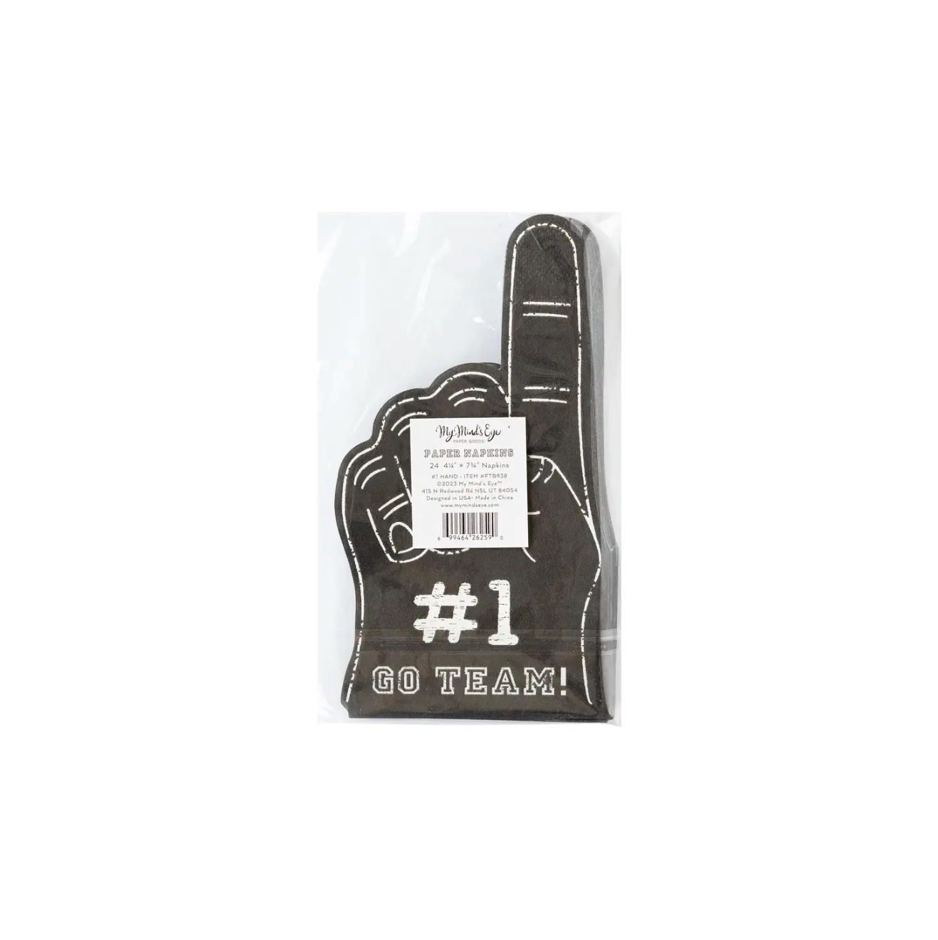 Football #1 Go Team Foam Finger Shaped Napkins - 24pk