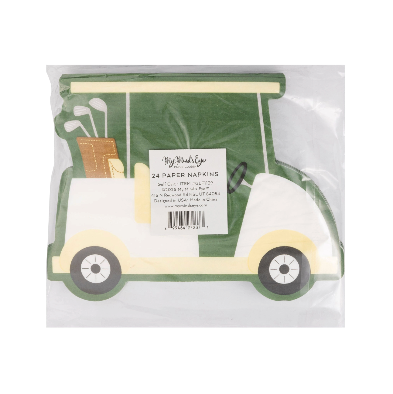 Golf Cart Shaped Paper Napkins - 24pk