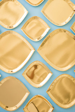 Posh Gold Foil Charger Plates - 8 Pk.