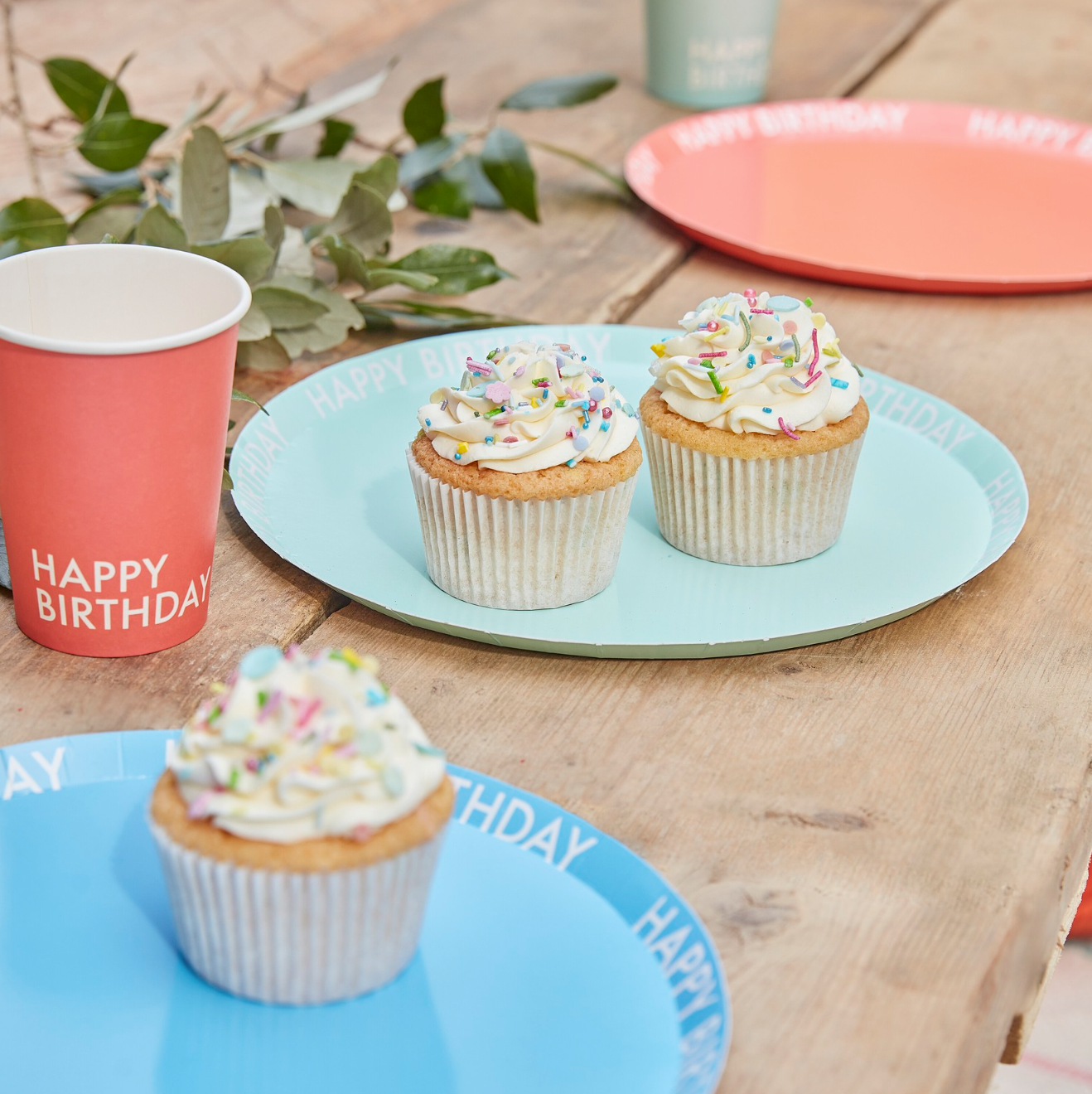 Brights Assorted Happy Birthday Paper Cups
