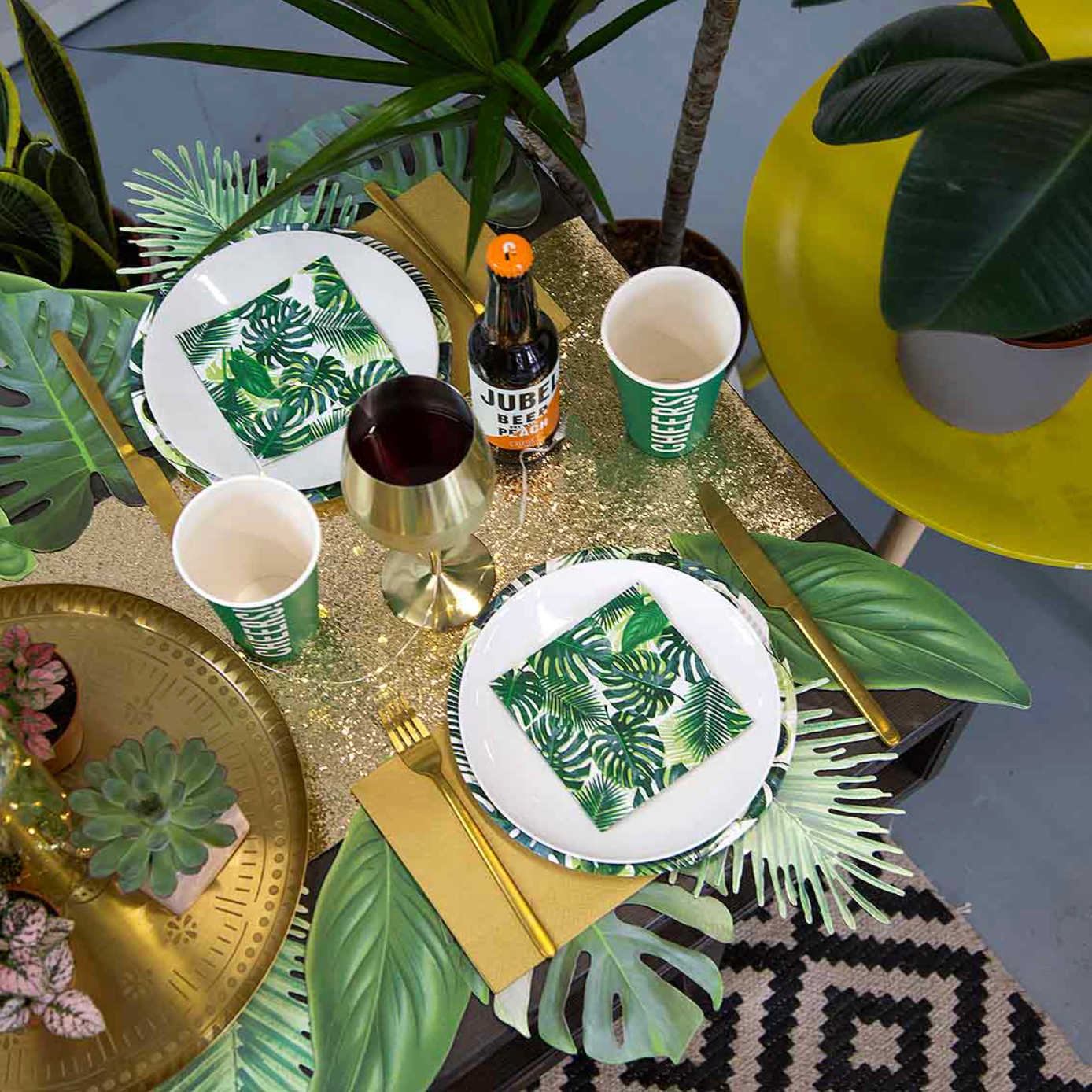 Tropical Palm Leaf Cocktail Napkins - 20pk