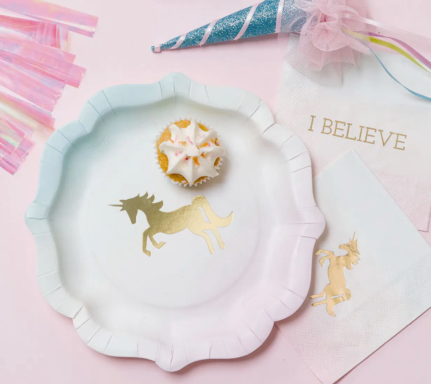 Unicorn Pink Ombre Beverage Napkins - 16 Pack