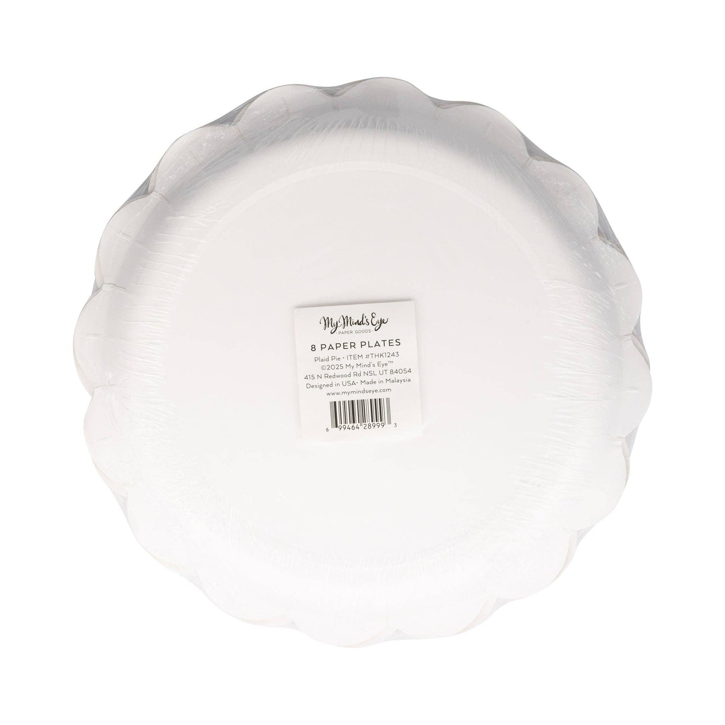 Plaid Pumpkin Pie Dessert Paper Plates - 8pk