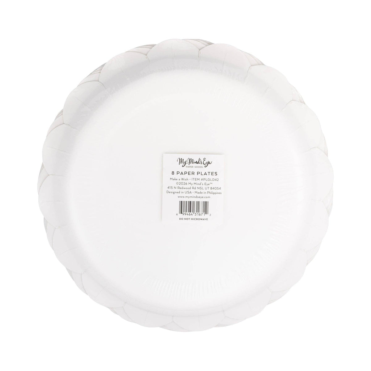 Make a Wish Birthday Cake 9" Paper Plates - 8pk