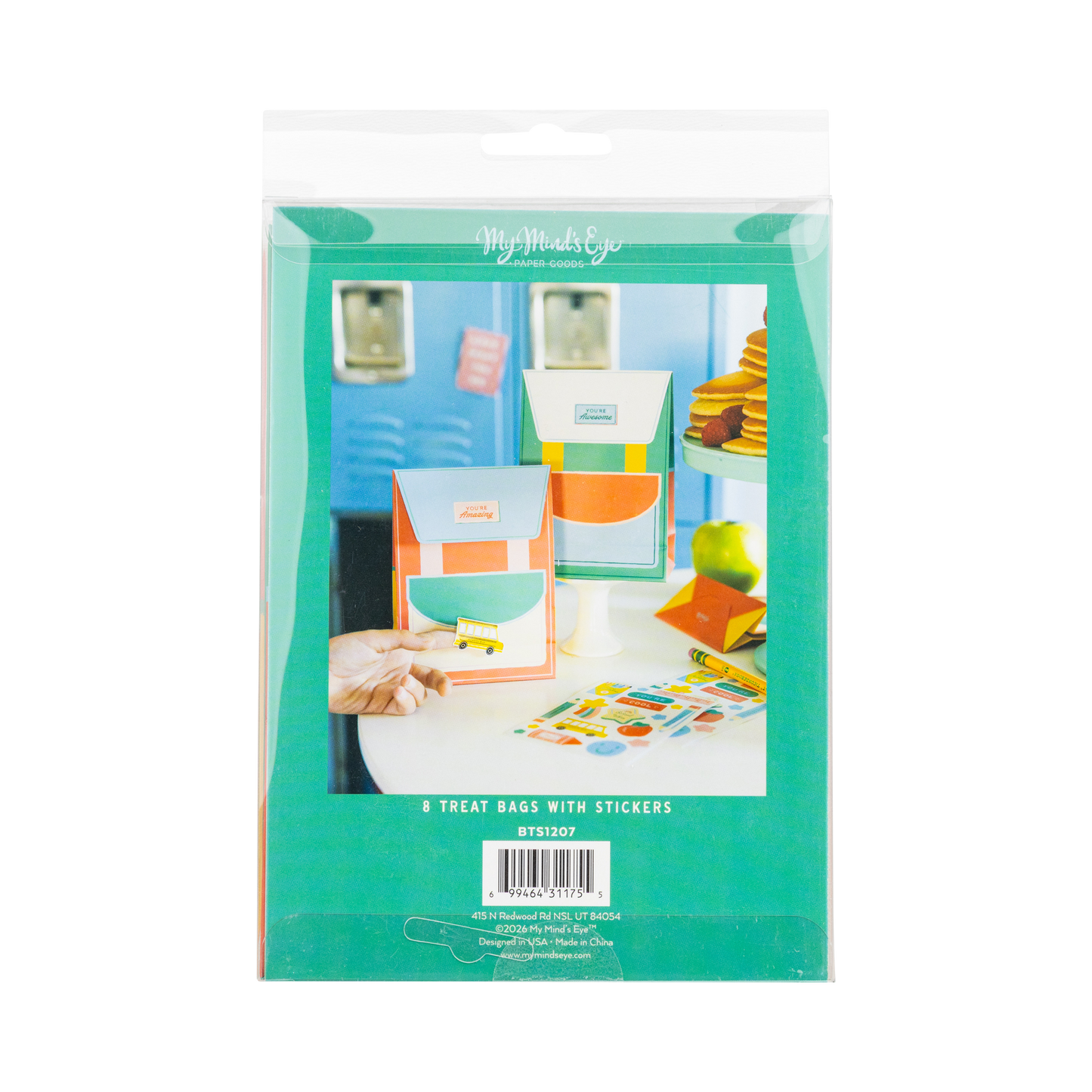 School Backpack Shaped Treat Bags - 8pk