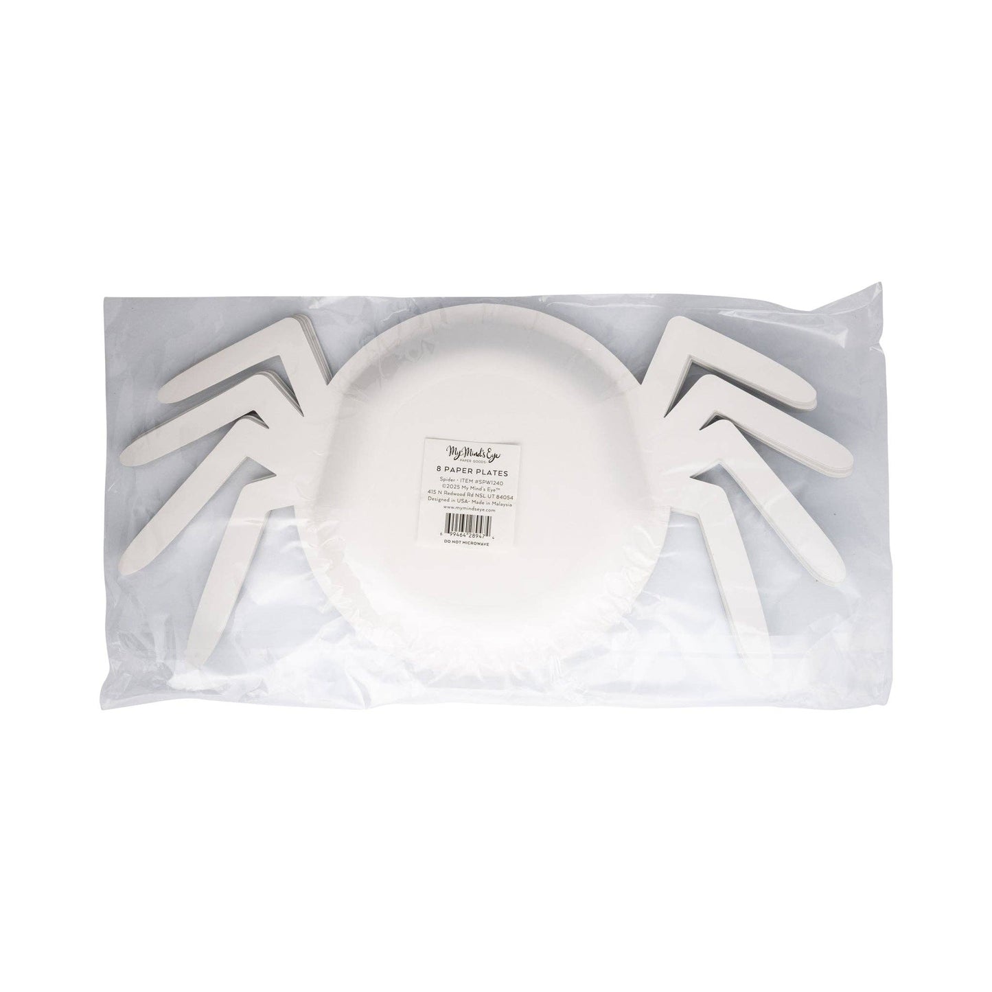 Spider Shaped Paper Plates - 8pk