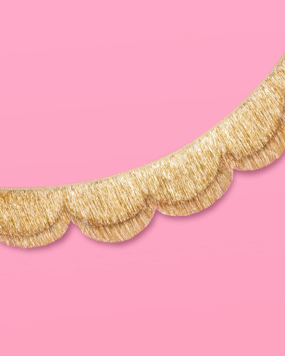 Gold Metallic Fringe Scalloped Garland