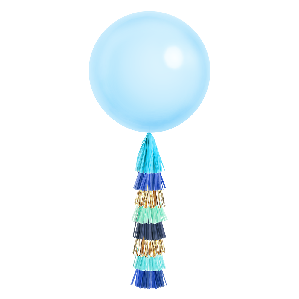 Giant Balloon with Tassels - Blue Party by PAPERBOY | Michaels