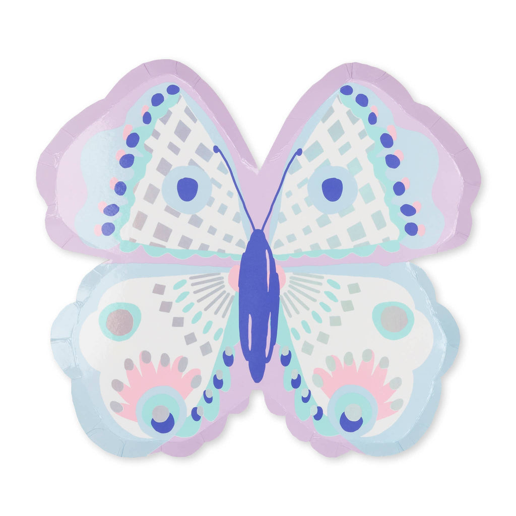 Flutter Butterfly Large Party Plates - 8 Pk.