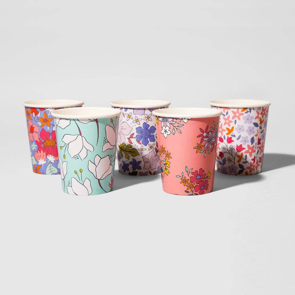In Full Bloom Floral Garden Party Paper Cups - 10pk