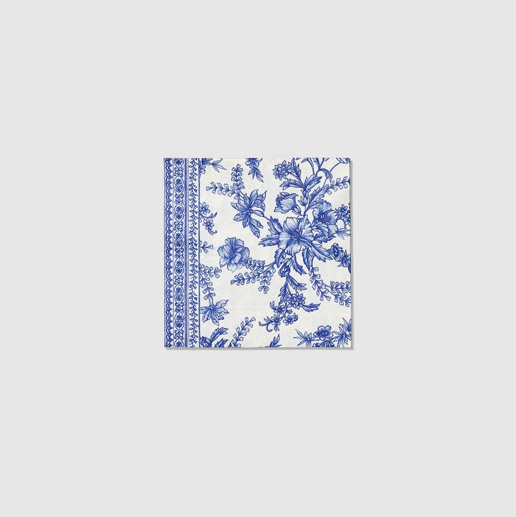 French Toile Paper Cocktail Napkins - 25pk