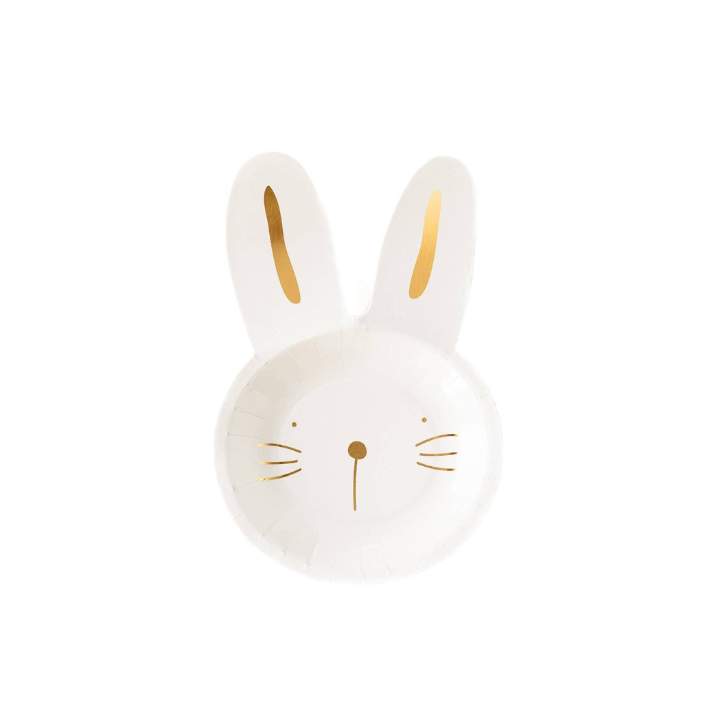 White Bunny Rabbit Shaped Small Paper Plates