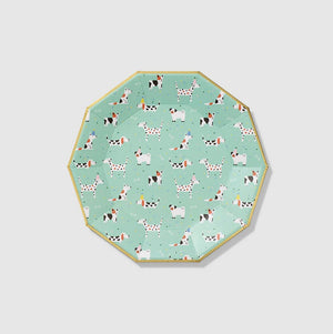 Hot Diggity Dog Large Decagon Paper Party Plates - 10pk