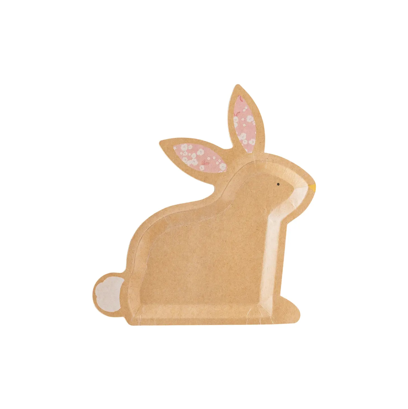 Assorted Kraft Bunny Shaped Easter Plates - 8pk