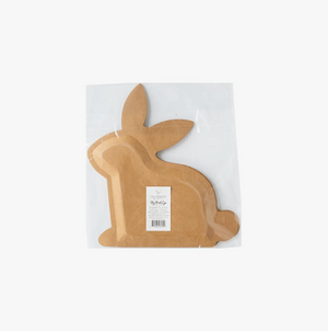 Assorted Kraft Bunny Shaped Easter Plates - 8pk