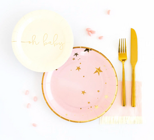Oh Baby 7" Baby Shower Party Plates - 8pk