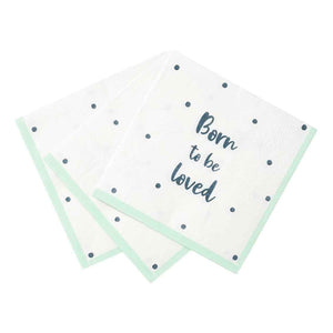 Born To Be Loved Baby Shower Beverage Napkins