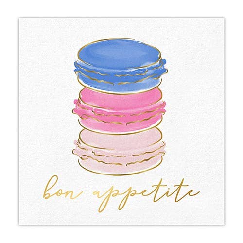 Bon Appetite Macaron Beverage Napkins - 20pk