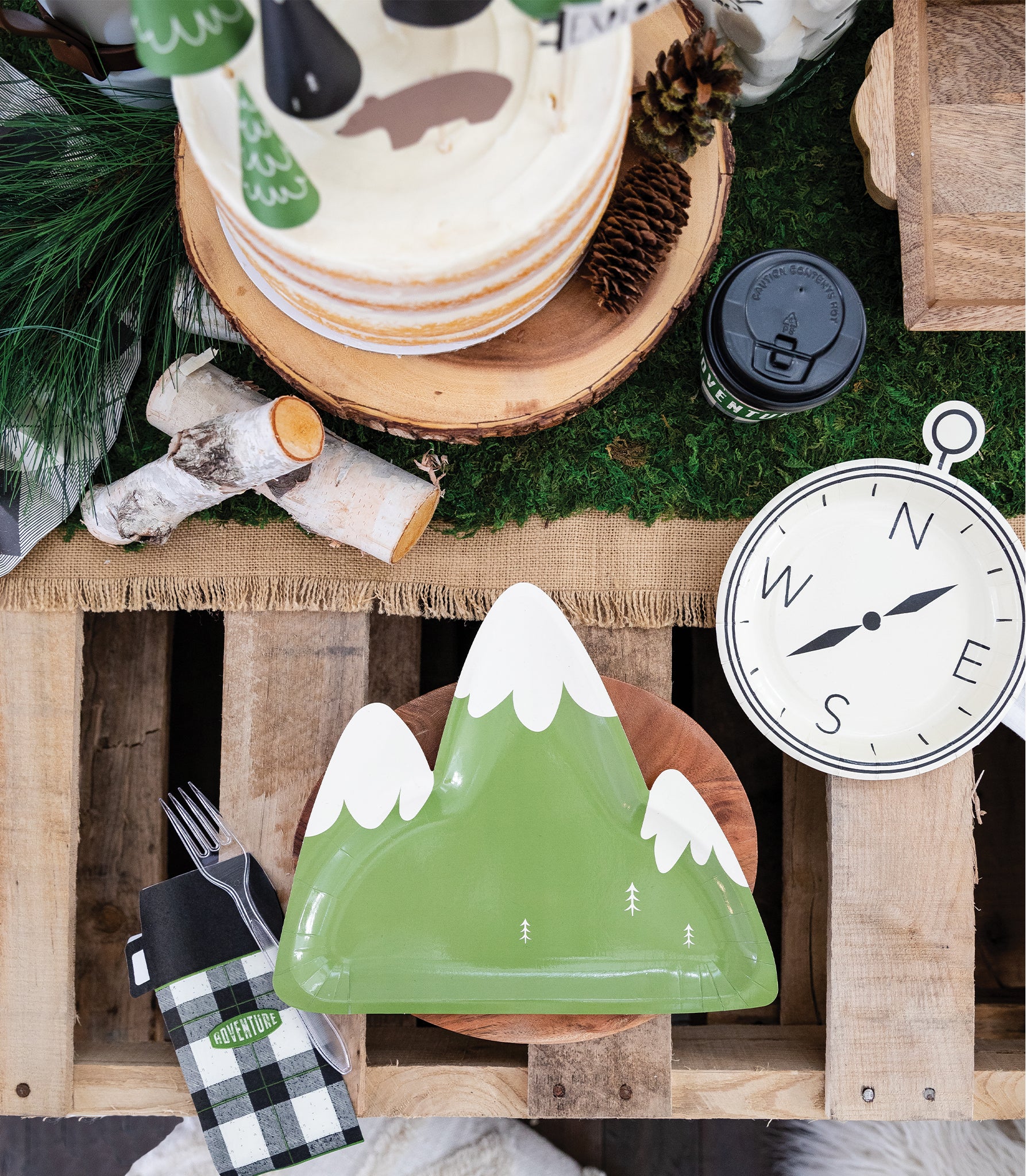 Adventure Mountain Shaped Party Plates
