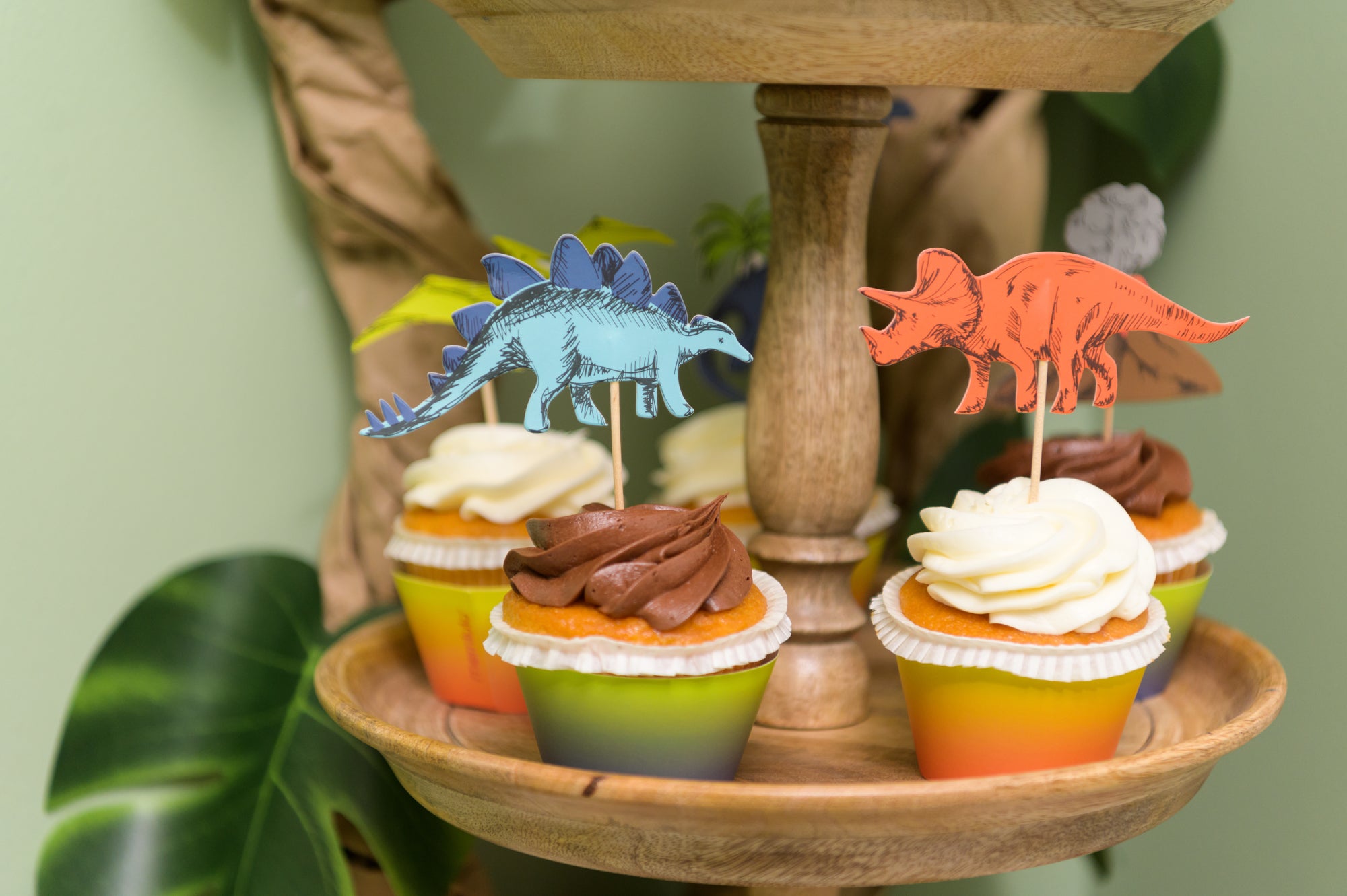 Dinosaur Party Cupcake Topper Kit - 12pk