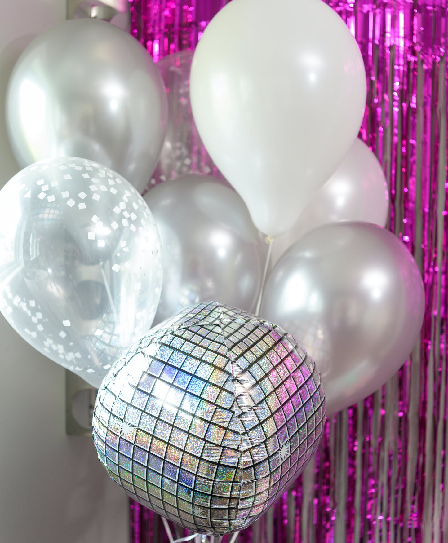 Silver Disco Ball Packaged Foil Balloon - 15"