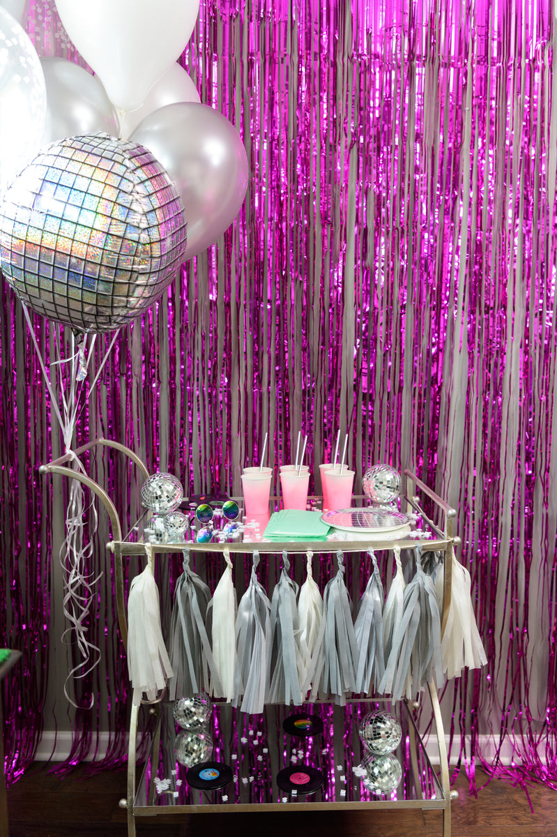 Hot Pink Fringe Curtain – Party Hop Shop