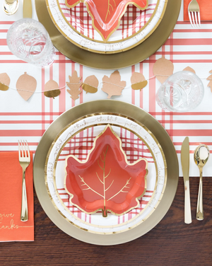 Harvest / Thanksgiving Maple Leaf Shaped 7" Plates - 8pk