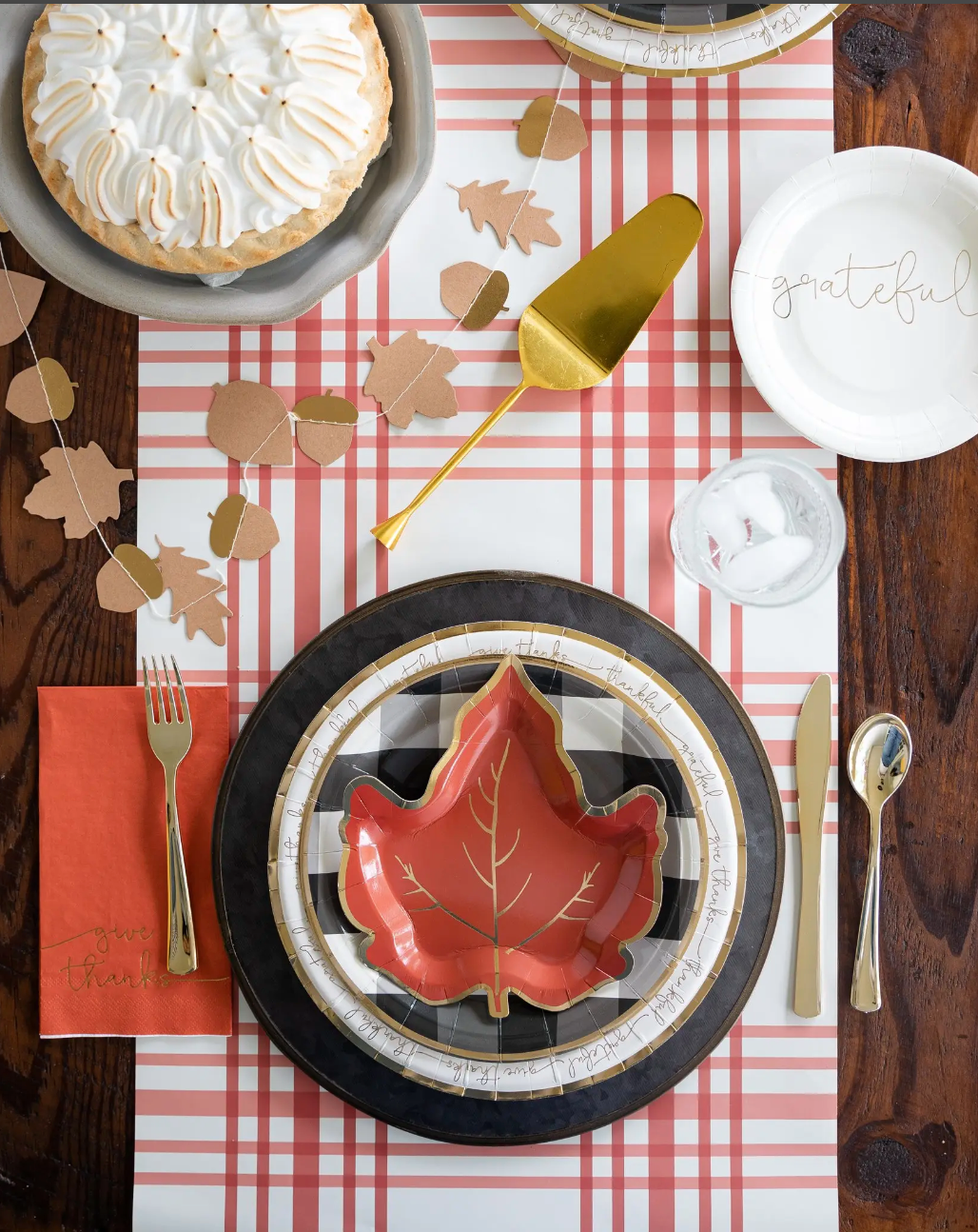 Harvest / Thanksgiving Maple Leaf Shaped 7" Plates - 8pk