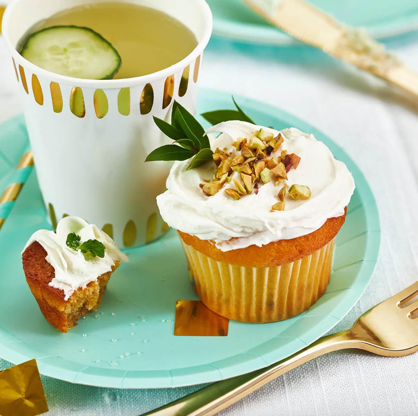 Mint Small Paper Party Plates - 10pk