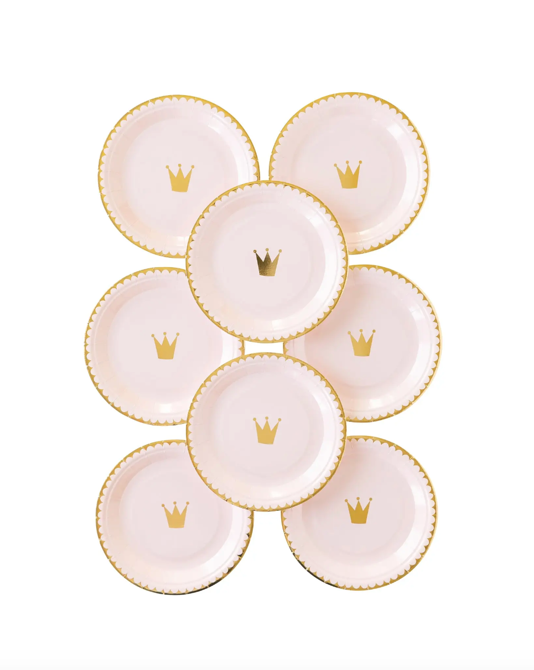 Pink Princess Crown Small Party Plates