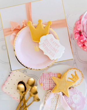 Pink Princess Crown Small Party Plates