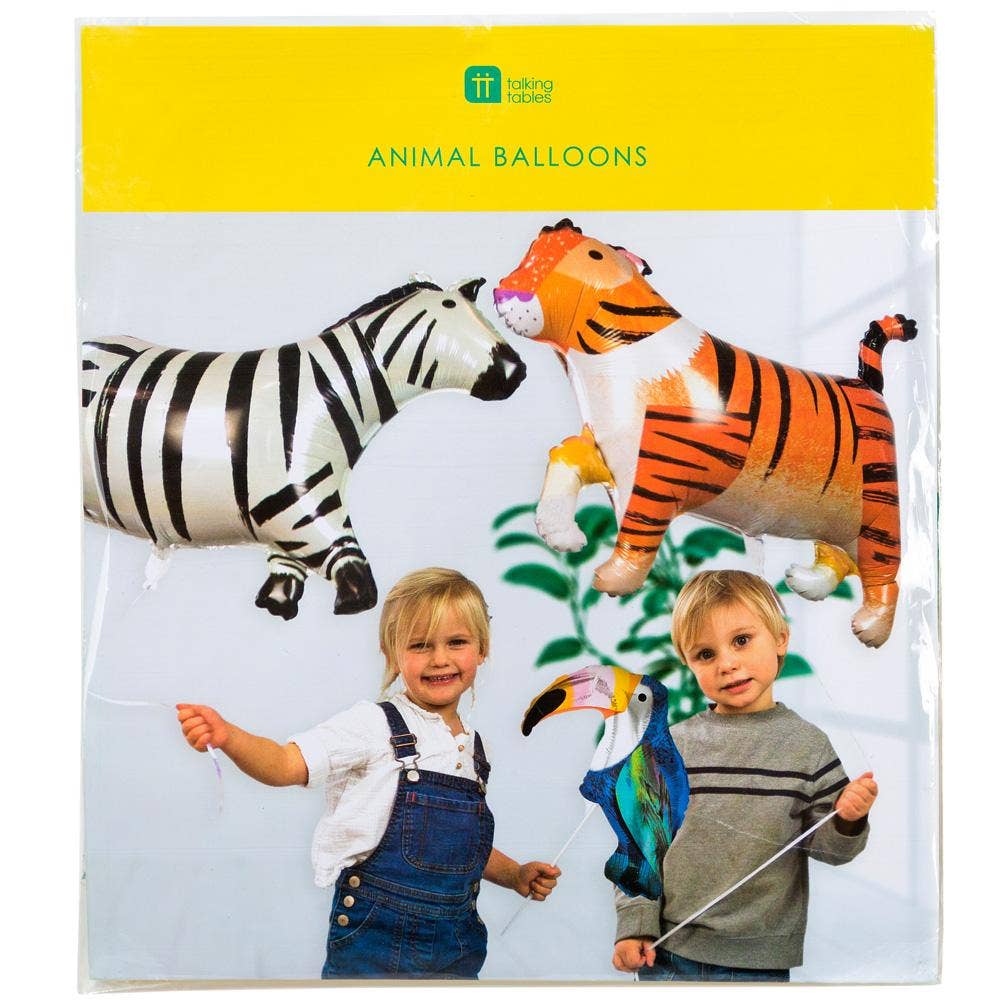Safari Animal Foil Balloons - Set of 3