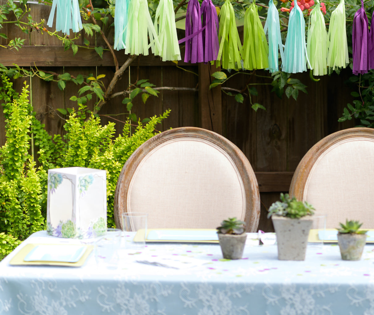 Succulent Paper Lantern Centerpiece