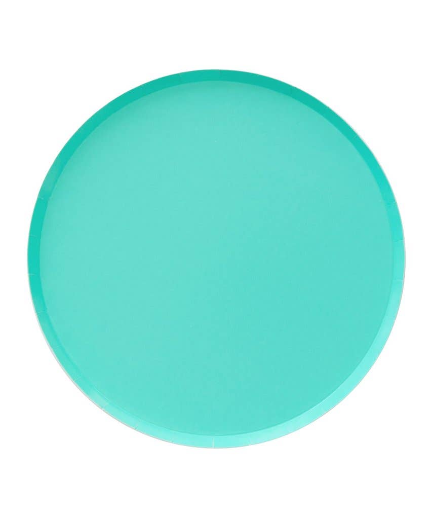Teal Round 9" Paper Party Plates - 8pk