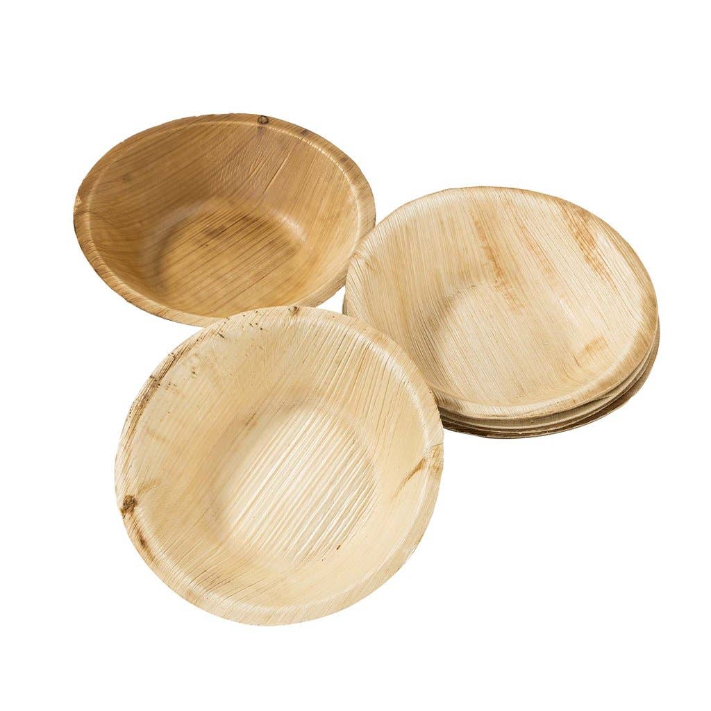 areca palm bowls Talking Tables - FST6-BOWL-PALM-S Tropical Fiesta PALM Leaf Mini Bowls Disposable | Dia 13cm | 5"