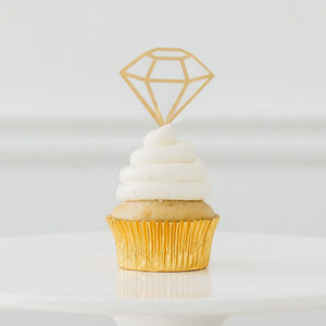 Diamond Cupcake Topper Party Picks