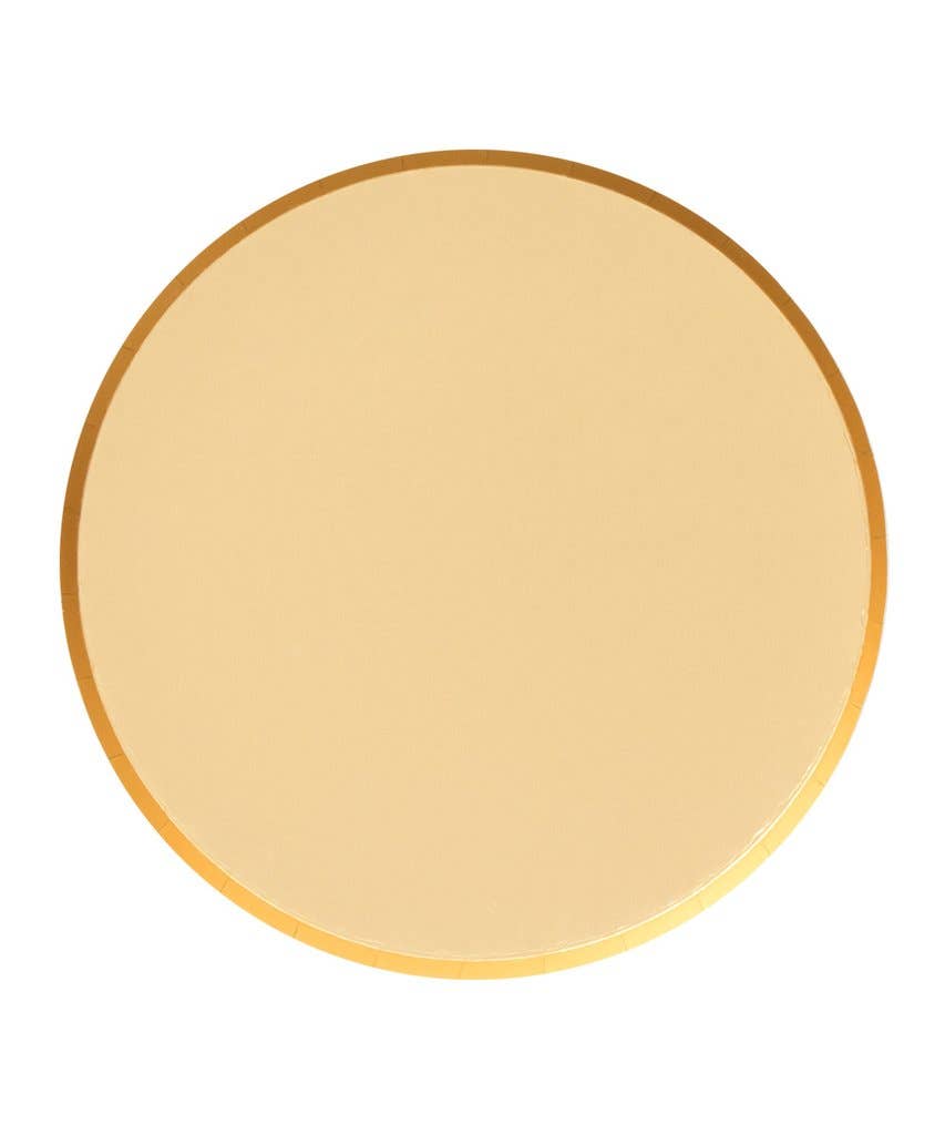 Gold Round Party Plates - 9 inch