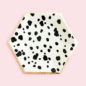 Paper Plates - Hexagon - Dalmatian