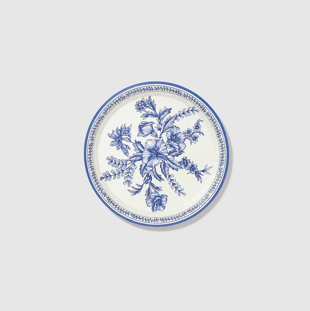 French Toile Small Paper Party Plates - 10pk