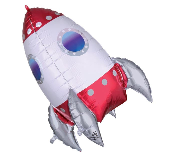 Rocket Ship Spaceship Packaged Foil Balloon - 29"